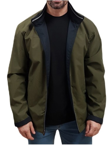 Sogo - 25030-394-078(062) - Olive/Blue - Διπλής Όψης  Μπουφάν Αντιανεμικό