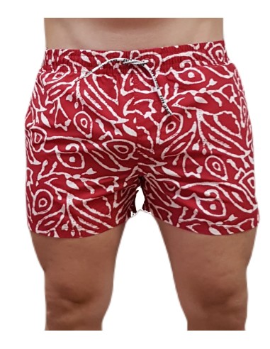 Pepe Jeans - PMB10411-255 - Abstract Leaf Swimshort - Red - Μαγιό