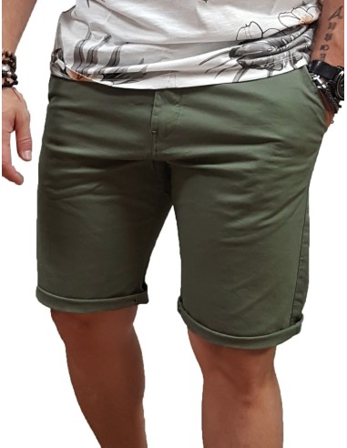 Rebase - 251RMSHO-7002 - Chinos Bermuda - Lt Olive - Βερμούδα