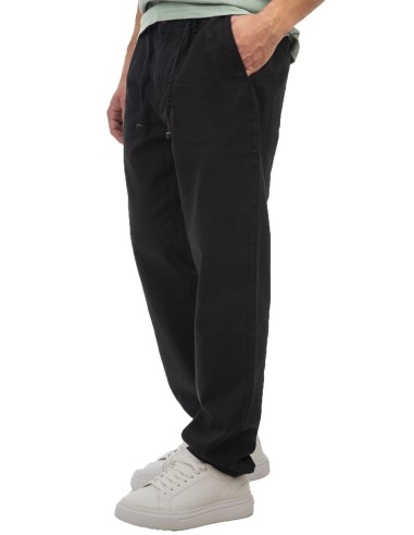 Rebase - 251RCP-4031 - Black Linen - Παντελόνι υφασμάτινο