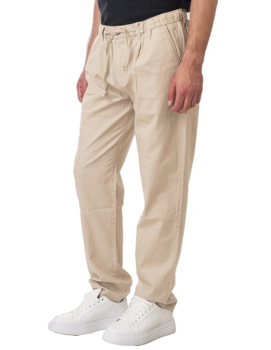 Rebase - 251RCP-4031 - Light Beige Linen - Παντελόνι υφασμάτινο