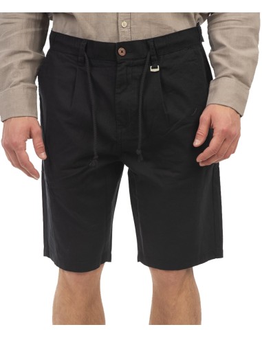 Rebase - 251RMSHO-7007 - Lines Short - BLACK - Βερμούδα