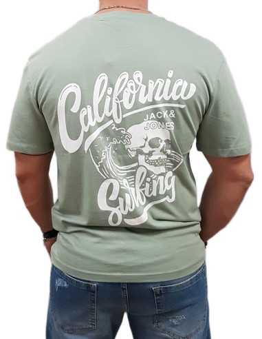 Jack&Jones - 12268475 - Jj Zekiel Tee Back Tee SS Crew Neck - Iceberg Green - Κοντομάνικο μπλουζάκι