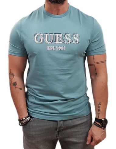 Guess - M5GI07I3Z14 -G7DV - Petrol  - Slim Fit - T-Shirt Μακό