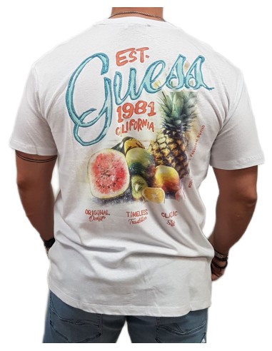 Guess - M5GI21KCT41-G011 - Fruits Tshirt - White - Slim Fit - T-Shirt Μακό