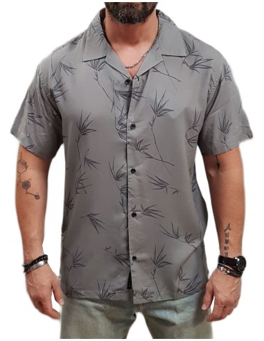 Rebase - 251RGS-5043 - Shirt AOP - CC32 Smoke - Κοντομάνικο Πουκάμισο