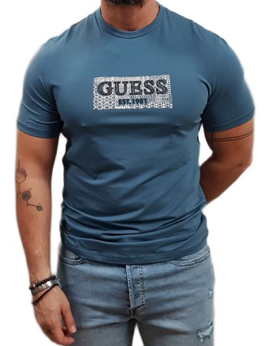 Guess - M5GI19J1314-A73H -  Petrol - Slim Fit - T-Shirt Μακό