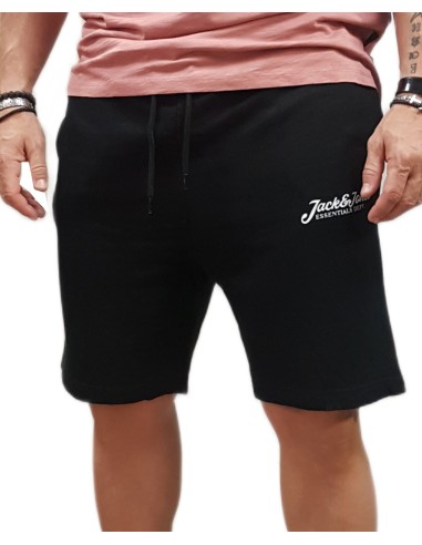 Jack&Jones - 12268770 - Jpst Gordon Beau Sweat Short Mid - Black - Βερμούδα