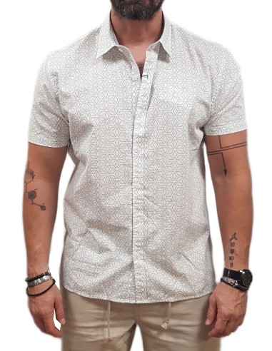 Rebase - 251RGS-5046 - Short Sleeve Shirt - CC44 White - Κοντομάνικο Πουκάμισο
