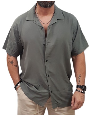 Rebase - 251RGS-5069 - Short Sleeve Shirt - Iron Grey - Κοντομάνικο Πουκάμισο