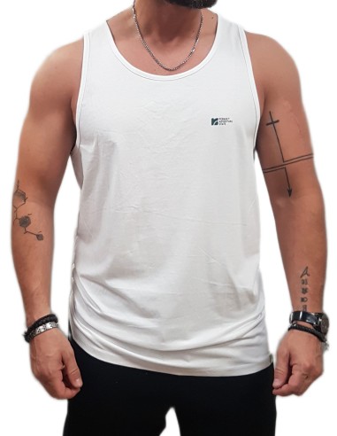 Rebase- 251RTSL-9023 - Sleeveless T-Shirt - White - Μπλούζα αμάνικη