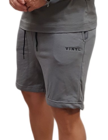 Vinyl Art - 09420-04 - Needlecraft Logo Shorts - Grey - Βερμούδα Μακό
