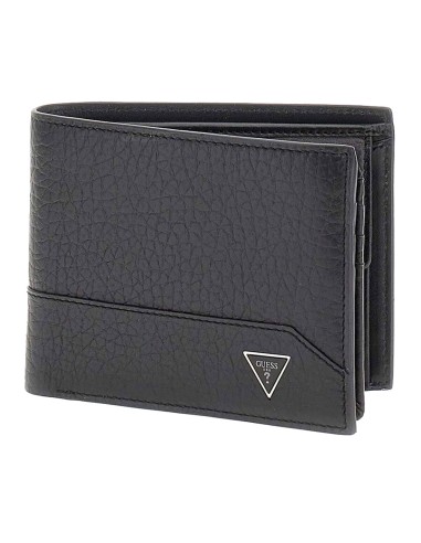 Guess - SMBAGRLEA24-BLA - Boston - Black - Leather - Πορτοφόλι