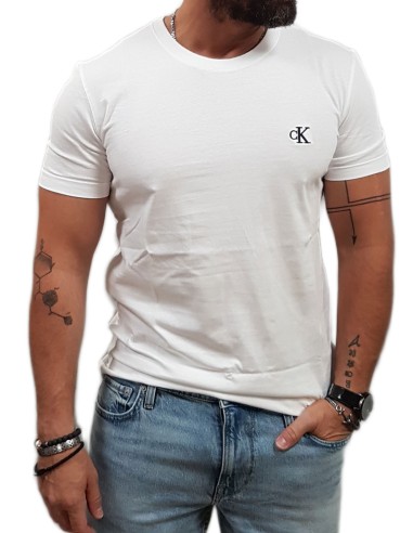 Calvin Klein  - J30J314544 YAF - CK Essential - Bright White - Slim Fit - Μπλούζα Μακό