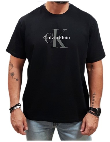 Calvin Klein  - LV04RB862G UB1- SS Hero Monologo Tee 20s - Black - Regular Fit - Μπλούζα Μακό
