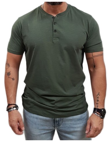 Rebase - 251RTS-9033 - Grandad Tee - Khaki - Μπλούζα Μακό