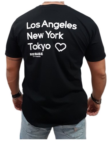 Rebase - 251RTS-9026  - Black - Μπλούζα Μακό