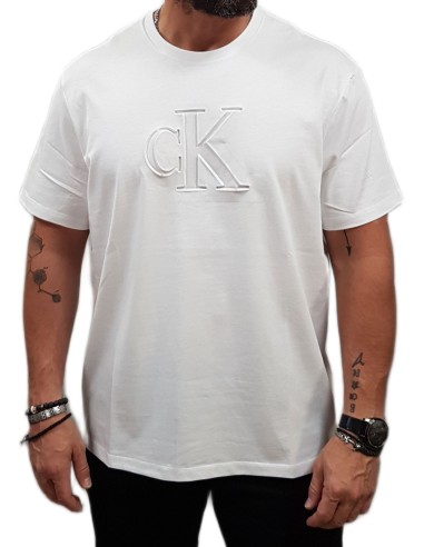 Calvin Klein  - LV04RC824G YAA - SS 20s Calvin Klein De Boss Monographic - Brilliant White  - Regular Fit - Μπλούζα Μακό