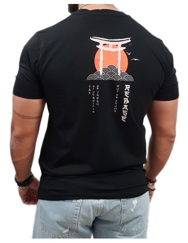 Rebase - 251RTS-9020  - Black - Μπλούζα Μακό