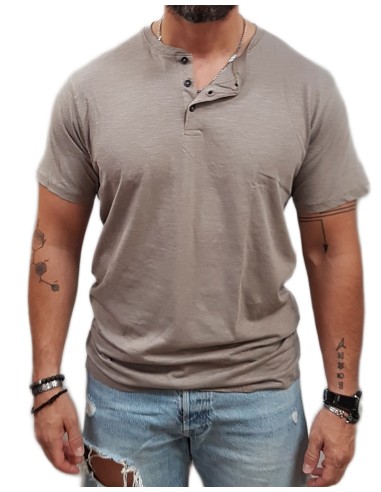 Rebase - 251RTS-9033 - Grandad Tee - Digital Grey - Μπλούζα Μακό