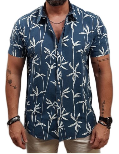 Rebase - 251RGS-5051 - Short Sleeve Shirt - Colonial Blue  - Κοντομάνικο Πουκάμισο