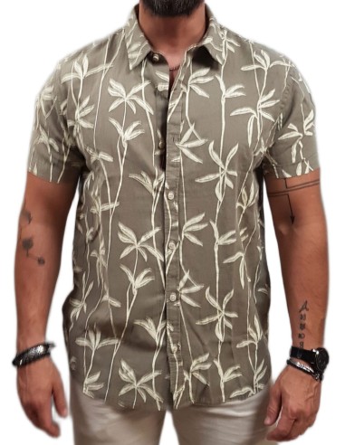 Rebase - 251RGS-5051 - Short Sleeve Shirt - Olive Haze  - Κοντομάνικο Πουκάμισο
