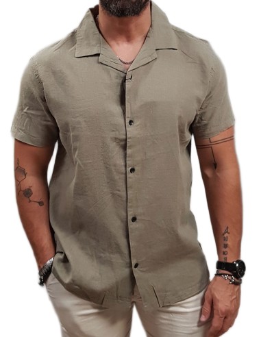 Rebase - 251RGS-5055 - Short Sleeve - Olive Haze - Κοντομάνικο Πουκάμισο