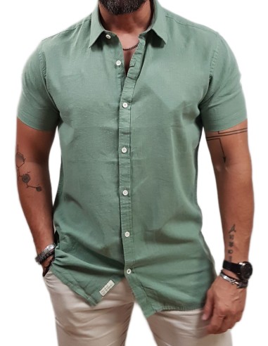 Rebase - 251RGS-5061 - Short Sleeve - Palm Green - Κοντομάνικο Πουκάμισο