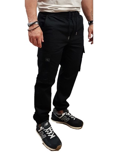 Calvin Klein  - LV04RC617G UB1 - Skinny Cargo - Black - Παντελόνι Υφασμάτινο - λινό