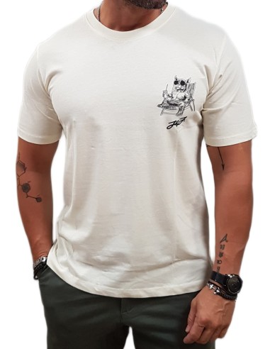 Jack&Jones - 12284241 - Jor Vesterbro Picture Tee SS Crew Neck SN - Antique White - Κοντομάνικο μπλουζάκι