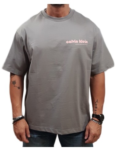 Calvin Klein  - LV04RC829G PFP - SS 16s Logo T-shirt - Steeple Gray - Relaxed Fit - Μπλούζα Μακό
