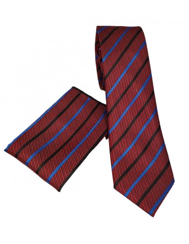 Legend - GRV47 - Bordeaux Blue Stripes - Γραβάτα