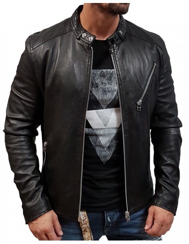 Goosecraft - 102052006 - GC Belfast Biker Sheep Danta - Black - Δερμάτινο μπουφάν