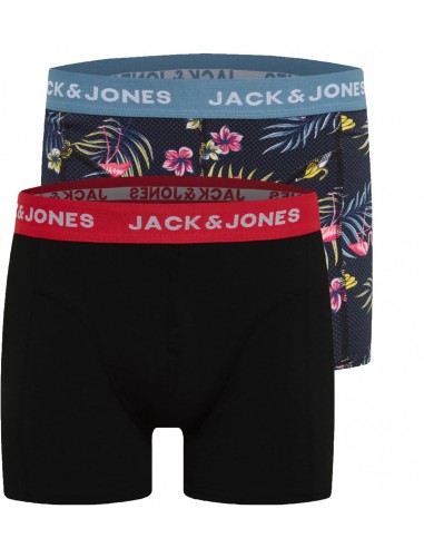 Jack&Jones - 12199667 - Jac Flower Bird Trunks 2 Pack - Black Detail Flamingo  - Εσώρουχα