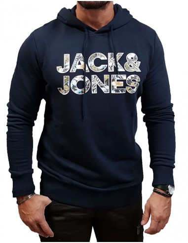 Jack&Jones - 12182358 - Jj Fleur Sweat Hood - Navy Blazer - Slim Fit - Φούτερ