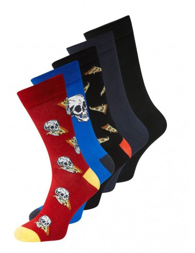 Jack&Jones - 12194856 - Jac Slice Socks 5 Pack - One Size - Navy Blazer  - Κάλτσες