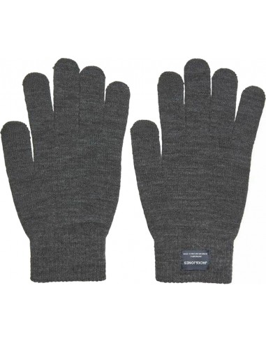 Jack&Jones - 12158446 - Jac Henry Knit Gloves - Dark Grey Melange  - Γάντια