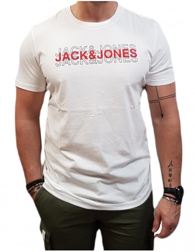 Jack&Jones - 12224612 - Jco Account Tee SS Crew Neck - White - Slim Fit  - T-shirt