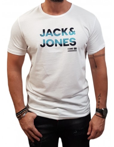 Jack&Jones - 12210868 - JCO Seth SS Tee Crew Neck LN - White - Slim Fit  - T-shirt