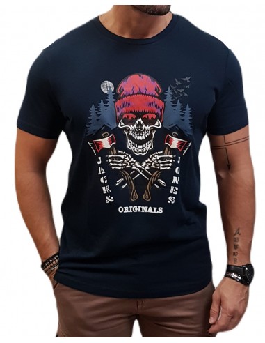 Jack&Jones - 12216369 - Jor Captain Tee SS Crew Neck SN - Navy Blazer - Slim Fit  - T-shirt