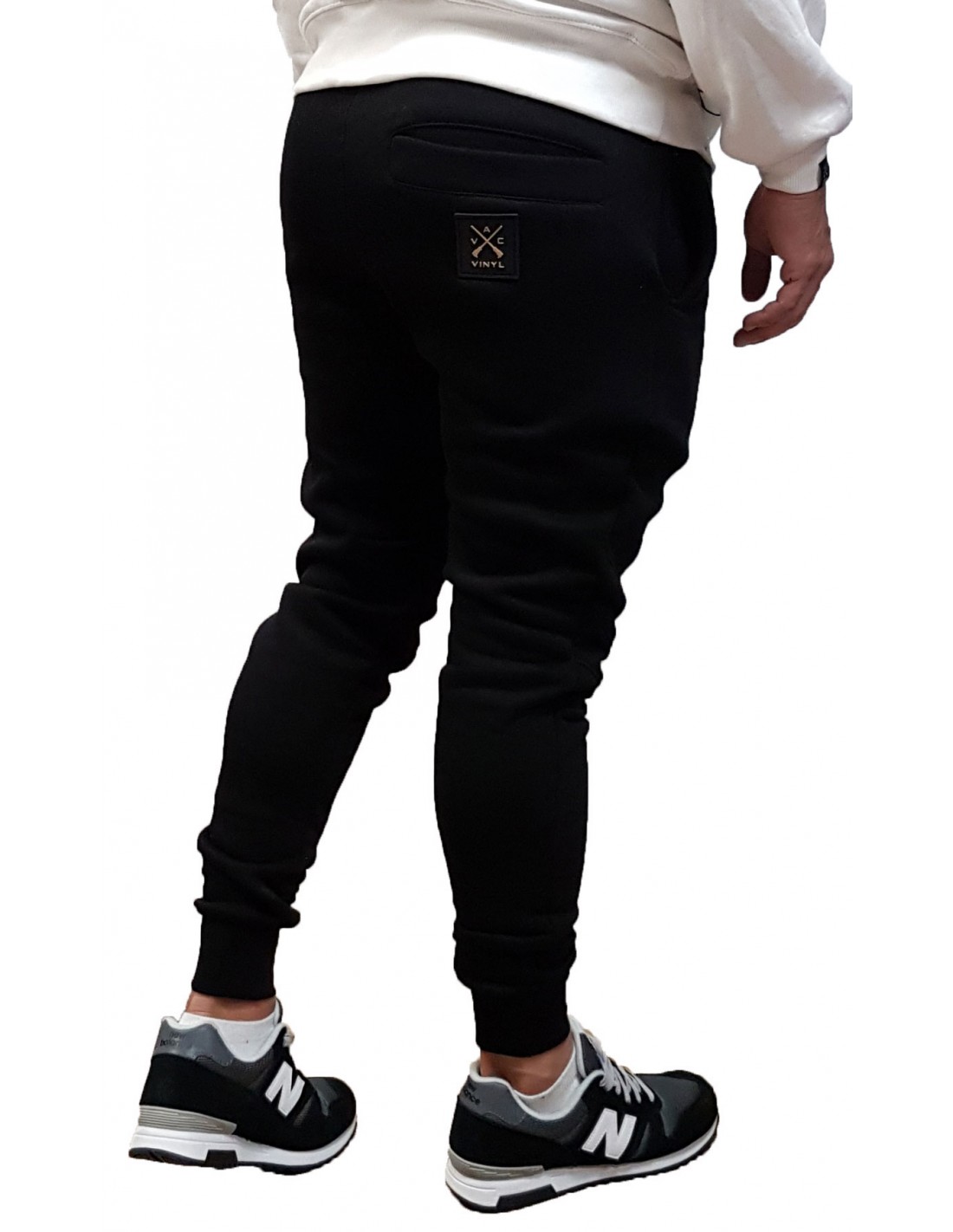 Vinyl Art 0801901 MUST MARKED VINYL PANTS Black Φόρμα