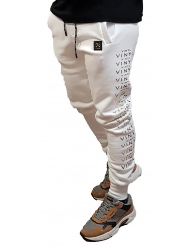 Vinyl Art Clothing - PANTS WITH LOGO SLEEVES - 08220-02 - White - Φόρμα Παντελόνι