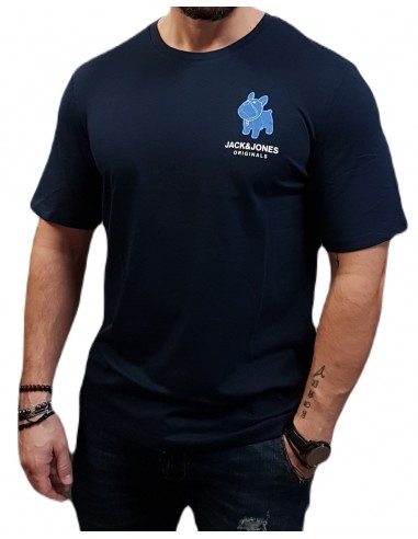 Jack&Jones - 12232653 - Jor Pal Tee SS Crew Neck FST - Navy Blazer - Slim Fit  - T-shirt