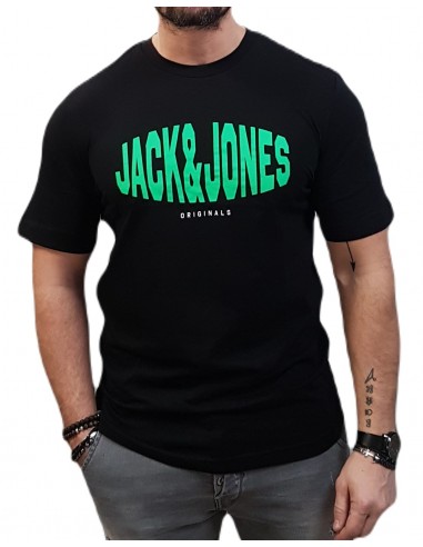 Jack&Jones - 12232652 - Jor Marque TEE SS Crew Neck FST - Black - T-shirt