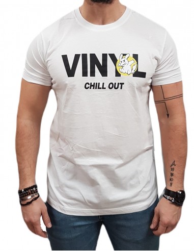 Vinyl Art - 84756-02 - CHILL OUT T-SHIRT - White - μπλούζα μακό