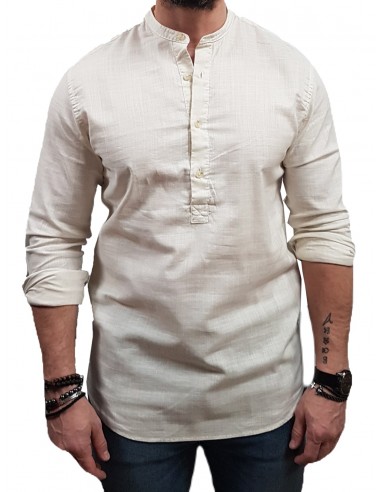 Jack&Jones - 12220483 - Jj Slub Tunic Shirt L/S - Cloud Dancer -  Πουκαμίσα