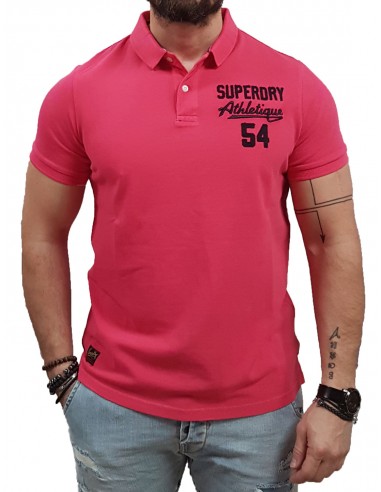 Superdry - M1110349A FA9 - Vintage Superstate Polo - Raspberry Pink - Μπλούζα Μακό
