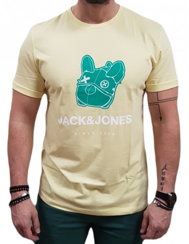 Jack&Jones - 12238121 - Jor Crew TEE SS Neck FST - French Vanilla - T-shirt