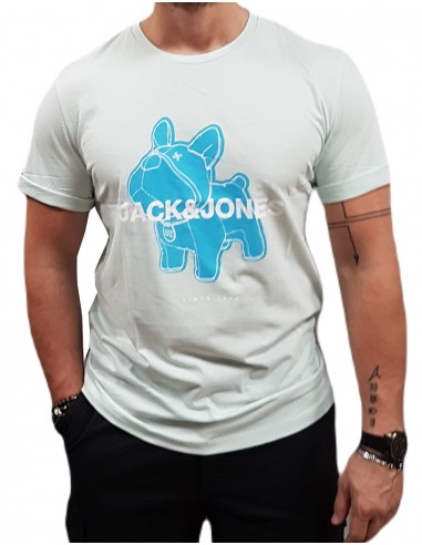 Jack&Jones - 12238121 - Jor Crew TEE SS Neck FST - Pale Blue - T-shirt