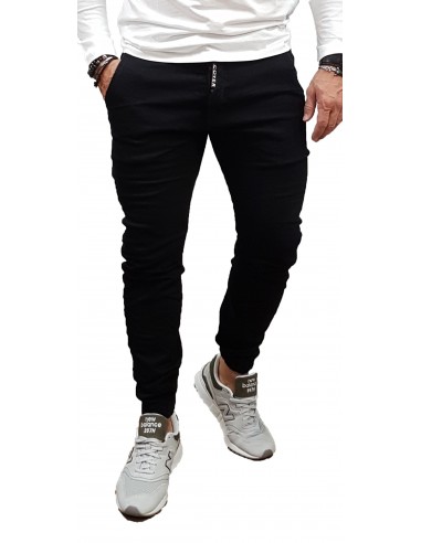 Cover - Ibiza - G0051-27 - 3D Loose - Black Denim - παντελόνι Jeans με λαστιχο